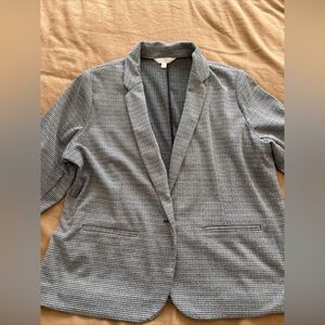 XXL Blazer LC Lauren Conrad Black/Brown Houndstooth 3/4 Sleeve Ponte Blazer